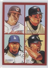 2009 Upper Deck Goudey 4-in-1 Red Travis Hafner Magglio Ordonez Jermaine Dye 0c2