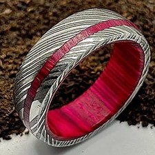 Damascus Steel Ring - Men's Wedding Band - Perfect Birthday Gift - Gift for him