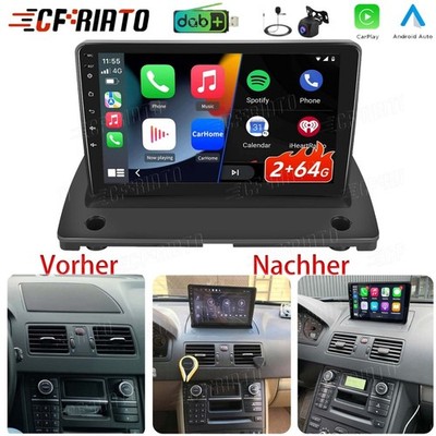 DAB+ Für Volvo XC90 2004-2014 Apple Carplay Autoradio Android 15 GPS Navi WiFi