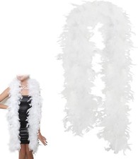White Feather Boa Turkey Boa Feathers 2m 60g White Feather Boa White Feather Bo
