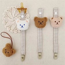 Cute Bear Baby Pacifier Clip Chain Dummy Holder Soother Pacifier Clips Strap Nip