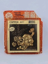 1980 McNeill Copper Art Craft Kit 1412 Playful Puppy Craft Kit Vintage