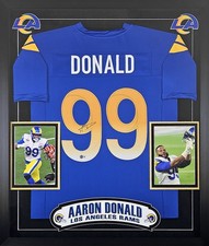 Aaron Donald Signed Autographed Los Angeles Rams Jersey Framed Beckett