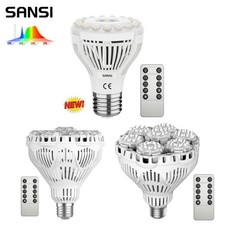 10W 40W SANSI Dimmable Grow Light Bulb Full Spectrum for Indoor Plants W/ Remote