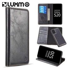 GSA Gentleman Folio Wallet Stand Case for Samsung S20 6.2" Black