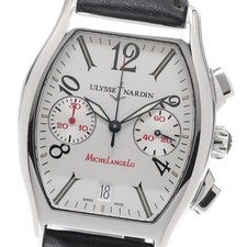 Ulysse Nardin Michelangelo 563-42 Cronografo Quadrante Argento Automatico Uomo_946714