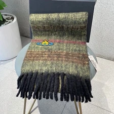 wool vivienne westwood scarf Length: 78 inches, Width: 11.8 inches