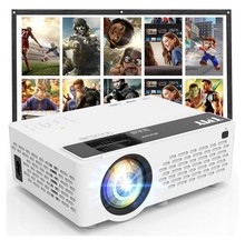 TMY 1080P Full HD Portable Mini Projector, Bluetooth Movie Projector