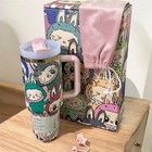 40oz Stainless Steel Tumbler with Handle & Straw – Insulated Travel Cup