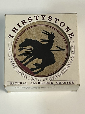 Thirstystone Sandstein und Natur Glasuntersetzer Korkrücken 4 Untersetzer Neu