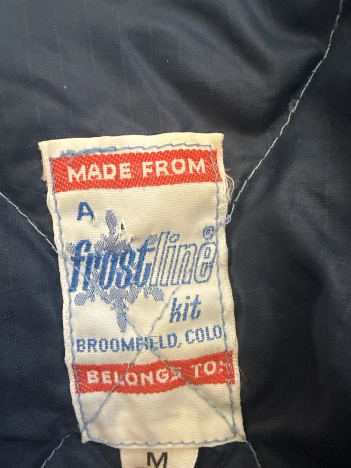 VINTAGE Frostline Kit Blue Goose Down Puffer Jacket Shirt Parka Mens Medium image 4