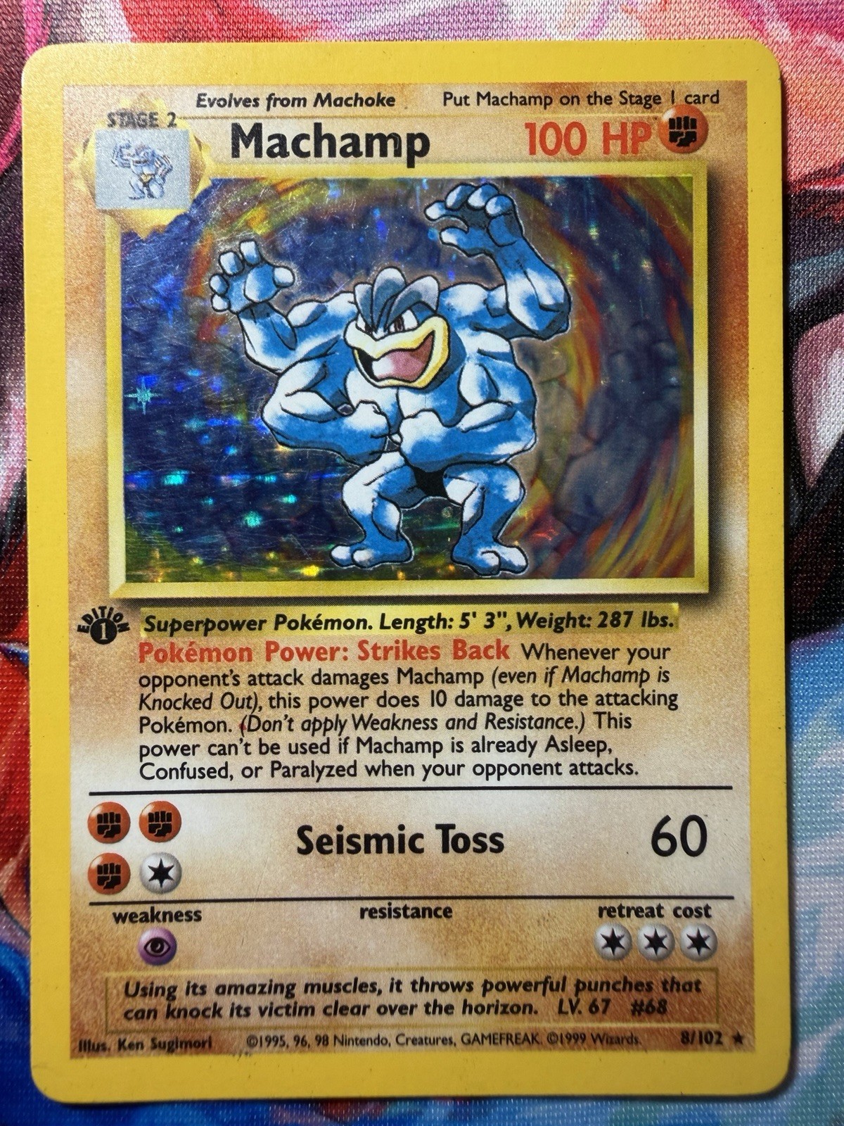 First Edition Machamp 1999 WoTC 8/102 Holo