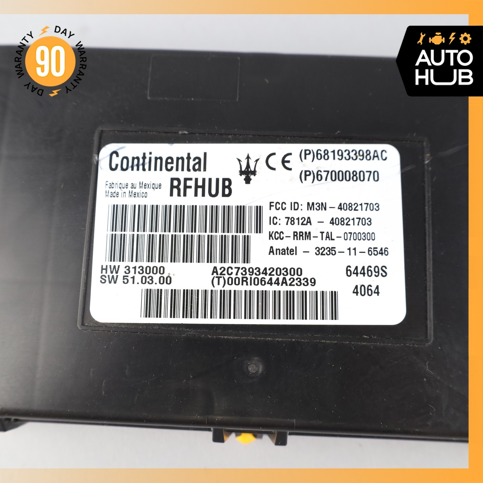 14-17 Maserati Ghibli M157 Keyless Entry RF Hub Control Module ECU 670008070 OEM