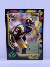 1991 Wild Card 10 Stripe Todd Lyght #155 Rookie RC Rams Parallel SP. rookie card picture