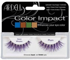Ardell Plum Demi Wispies Color Impact False Lashes, 3-Pack