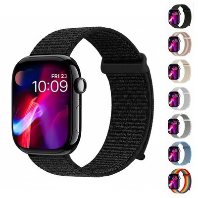 Smartwatch Armband für Apple Watch Series 10 42 mm 46 mm Nylon Ersatz Band Klett