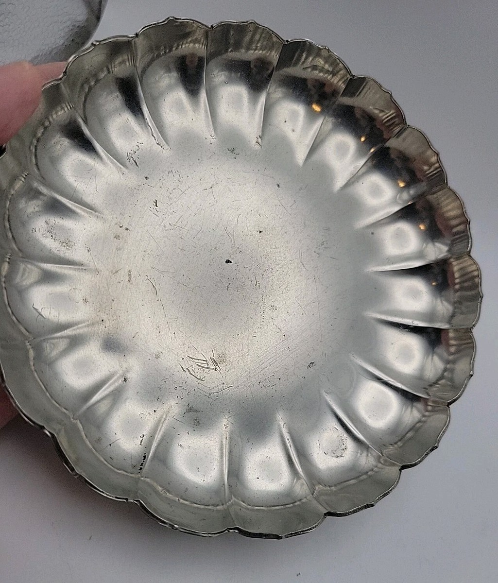 SILVER F 刻印入り 記念皿 3枚セット Williamsburg Stieff Pewter Trinket Dish CW4-29 ~ 5