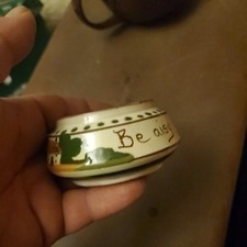 Vintage Torquay Motto Ware Pottery-Longpark -sugar bowl-"Be aisy with tha sugar"