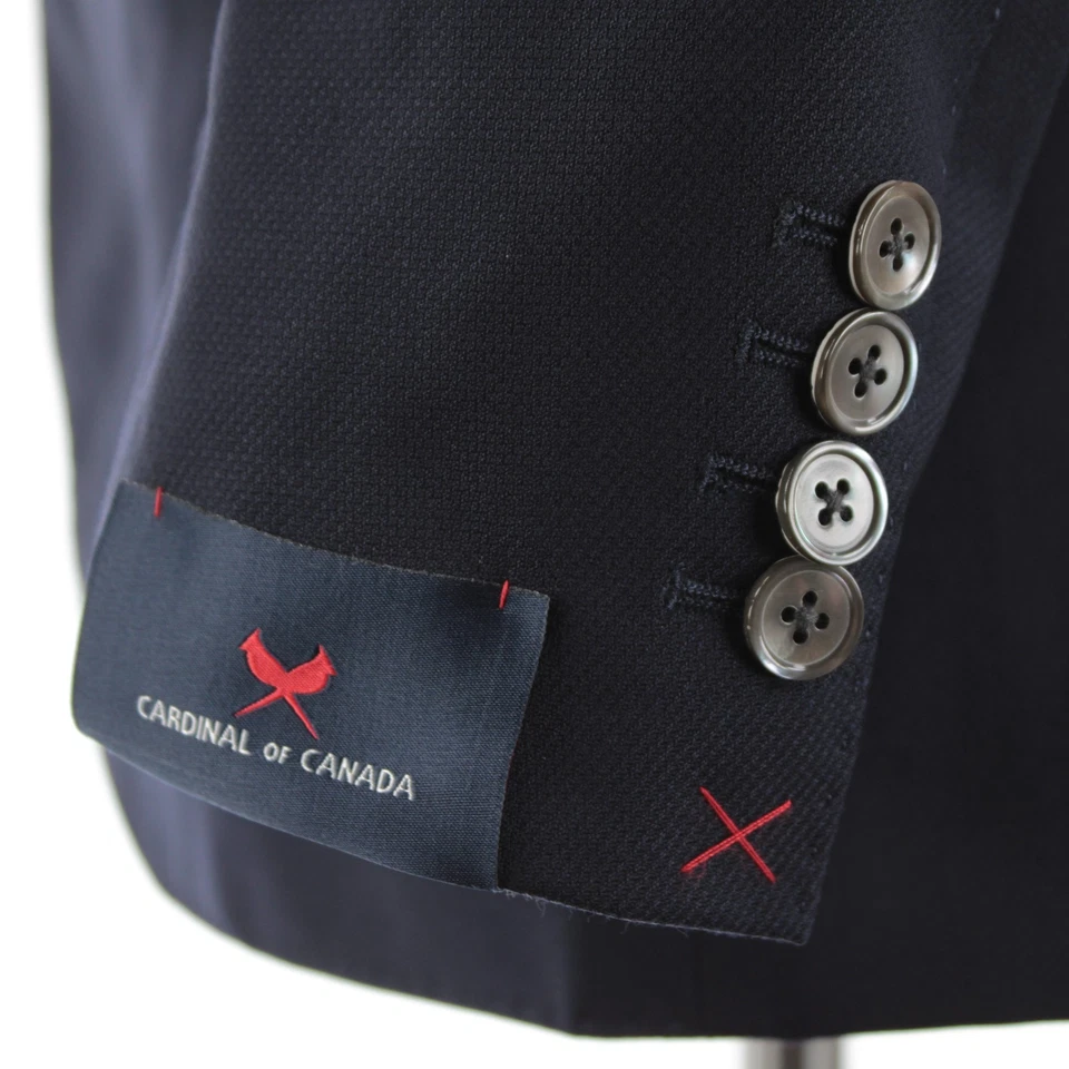 Abrigo deportivo Cardinal of Canada nuevo con etiquetas 100 % lana talla 38R EE. UU. en azul marino liso Foto 3 de 4