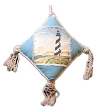 Lighthouse Pillow Wall Hanging Beach Coastal Home Decor