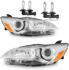 Headlights for 2015-2017 Toyota Camry Only 4-Door Sedan Halogen Headlamp Repla