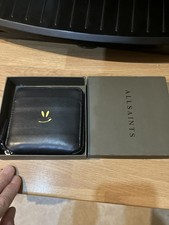 AllSaints Artis Sun Wallet Black Genuine Leather in good conditions with Box