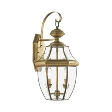 Livex Lighting 2251 Brass Monterey 2-Light Outdoor Wall Sconce
