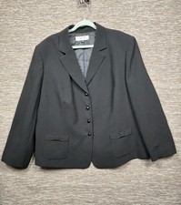 Tahari Arthur S. Levine Blazer Jacket Womens 24W Black Four Button Casual Career
