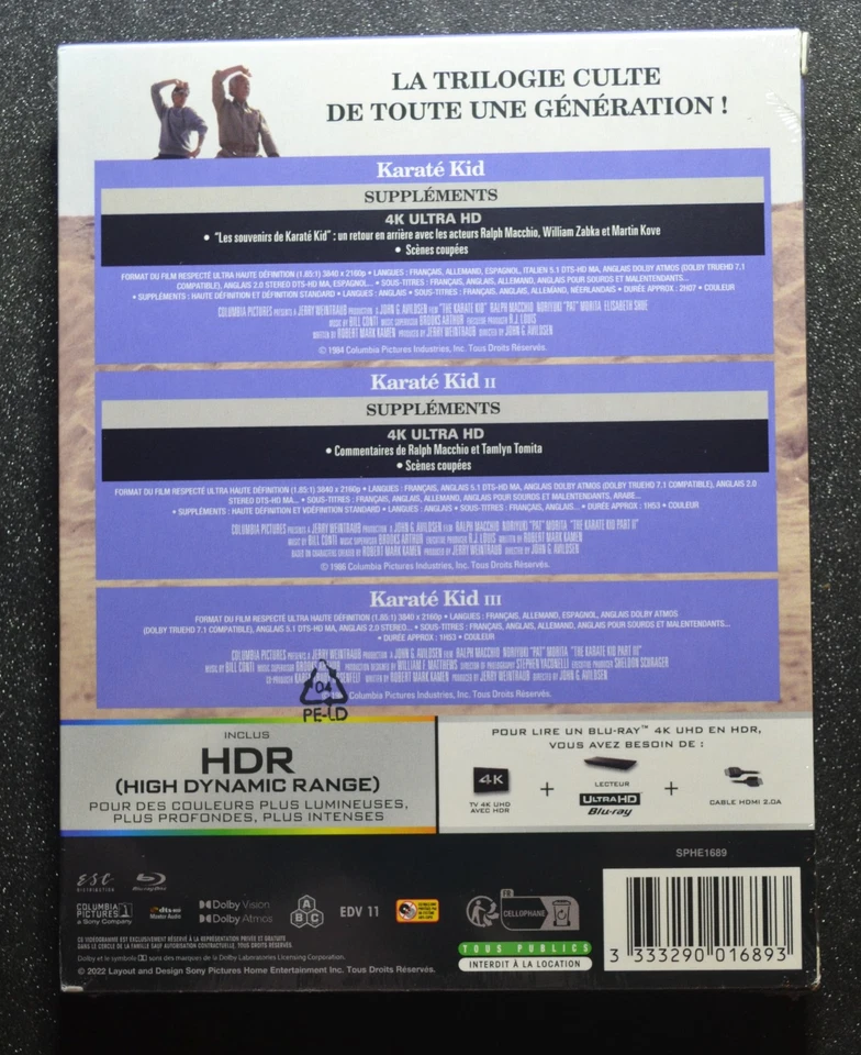 New & Sealed EU Edition 4K The Karate Kid Trilogy 4K Boxset - Image 3 of 4