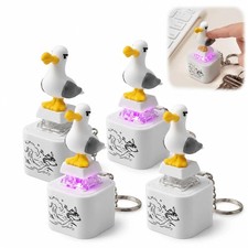 Seagull Mine Keychain USB Clicky Keyboard Fidget Button LED Sound Keychain Toy