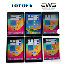 Lot of 6 Apple iPads  6th Gen UNLOCKED 32GB Storage  Lightly Tested 