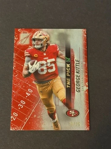 2025 Topps Signature George Kittle Red (RAW)