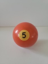 Vintage No. 5 Solid Orange Pool Ball Billiard 2" Replacement D