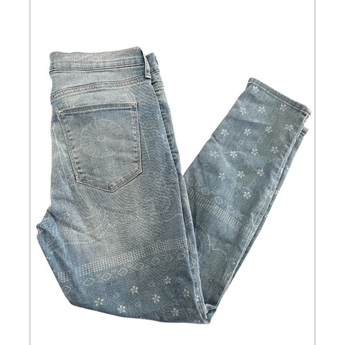 Gap Skinny Jeans size 10 30 regular cotton stretch boho bandana print light wash - Bild 2 von 11