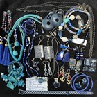 Vtg/now Blue Tone Costume Jewelry Lot of 26: Necklaces, Earrings, Bracelets — photo 9