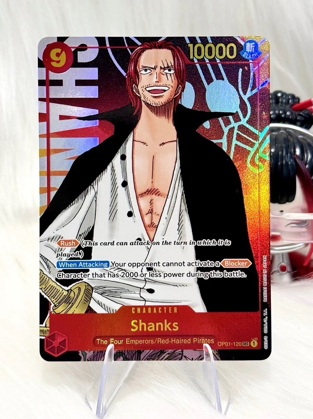 one piece card game shanks secret rare ONE PIECE CARD GAME OP01-120 SEC Parallel