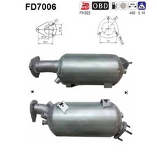 PARTIKELFILTER FÜR AUDI A6 C6 (4F2), AUDI A6 C6 AVANT (4F5) - AS FD7006
