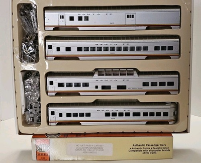 #ad Con Cor HO Santa Fe Valley Flyer 4 Car 72#x27; Passenger set RPO Dome Obsv Coach $72.88