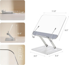 Acrylic Book Stand Reading Adjustable Hands-Free Holder Clear Foldable Page