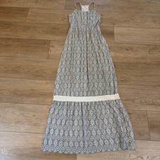 Mossimo Supply Co Womens Grey Geometric Racerback Maxi Dress XS Y2K Boho Resort
