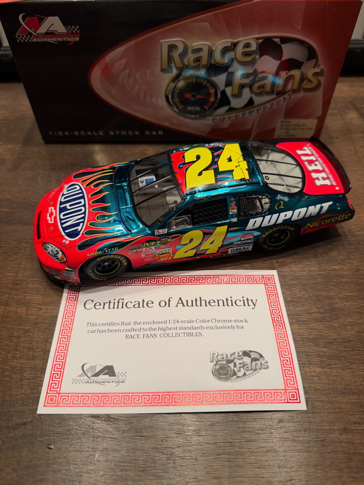 Jeff Gordon #24 DuPont 2007 Talladega Win Raced Color Chrome 1:24 RFO 1 of 1500