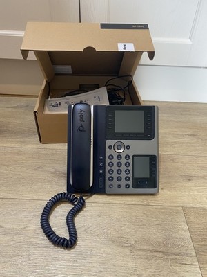 Bürotelefone - 5 x Poly Edge E450 IP-Telefone WiFi VoIP/SIP PoE-fähig - LESEN