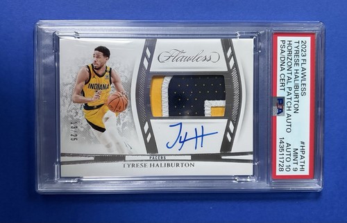 2023 Flawless Tyrese Haliburton Patch Auto #/25 PSA MINT 9 AUTO 10