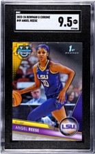 2023 Bowman U Chrome #49 Angel Reese 1st Bowman SGC 9.5 MT+! LSU
