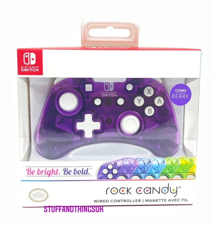 Nintendo Switch PURPLE Cosmo Berry Rock Candy Wired Controller NEW - Image 2 of 4
