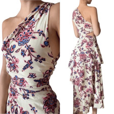 A.L.C. Yolanda Maxi Cream Dress Asymmetrical Size XS