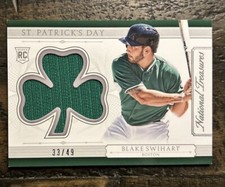 2015 Panini National Treasures St Patrick's Day /49 Blake Swihart #1 Rookie RC
