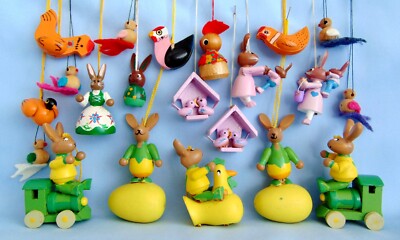 21 Vintage Erzgebirge Ostern Hängeschmuck