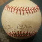 Steve carlton signed baseball autographed signature autograph national league nl