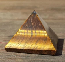 NATURAL TIGER EYE MEDIUM GEMSTONE PYRAMID 27-30mm